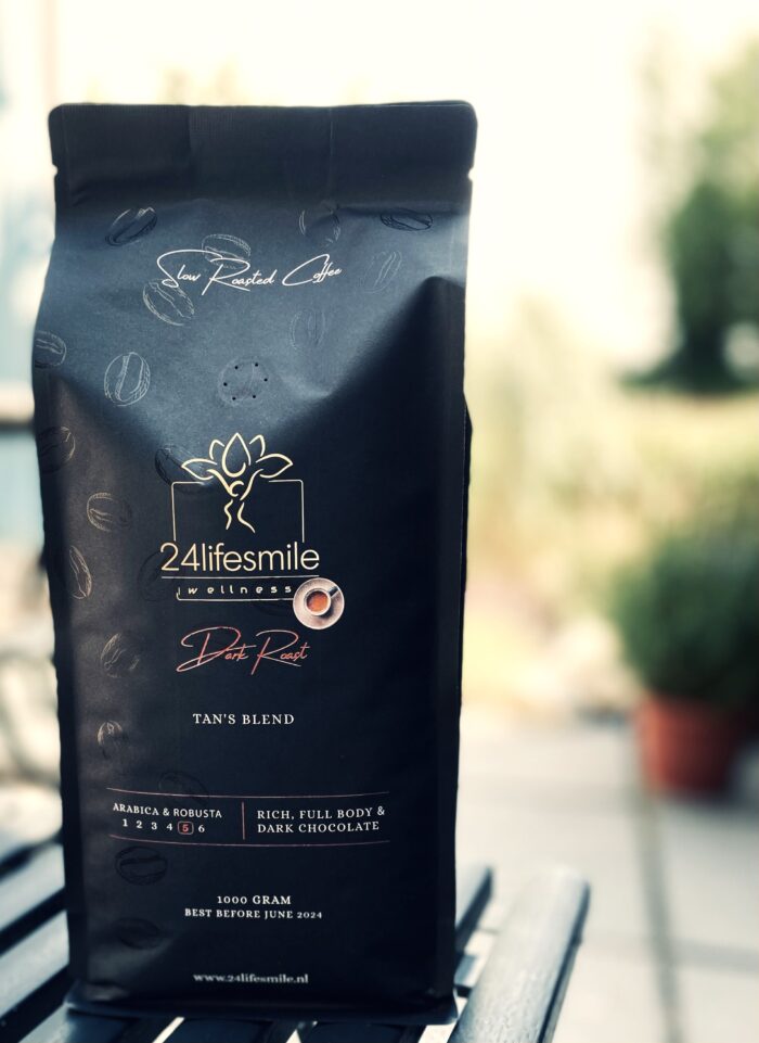 Tan's blend dark roast coffee